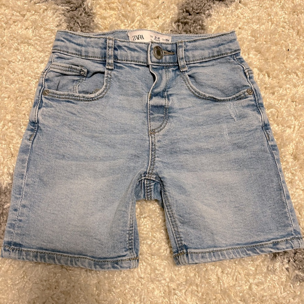 Zara Boys Toddler 3-4 year Denim Shorts